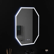 Polygonové LED zrcadlo, 60X80cm, Hexaluce Marcello MotionGlow Sensor, De-fogging System, Clock & Teploměr, Dimabila Marcello Mirrors Výchozí název Alessandro Design