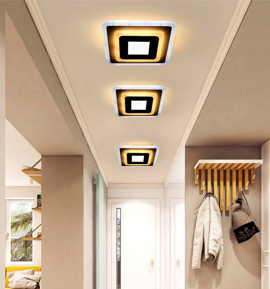 LED lustr MORNIKA 14W, průměr 25cm, čtvercový, neutrální světlo, bílý LED lustr Výchozí název Alessandro Design