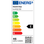 LED lustr NEXA 3D 46W, čtvercový, studené/teplé/neutrální světlo, bílé LED lustry Výchozí název Alessandro Design