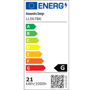 DUOFORM LED lustr, 21W, 3 čtverce, studené/teplé/neutrální světlo, černé LED lustry Výchozí název Alessandro Design