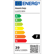 GUARELLA LED lustr, 39W, studené/teplé/neutrální světlo, bílá