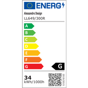 LED lustr PERU 34W, 2 kruhy, studené/teplé/neutrální světlo, bílé LED lustry Výchozí název Alessandro Design