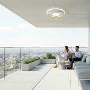 Lustra LED ROUE, 27W, Diametru 20cm, Lumina Calda/Neutra/Rece, Alb, Metal si Acril