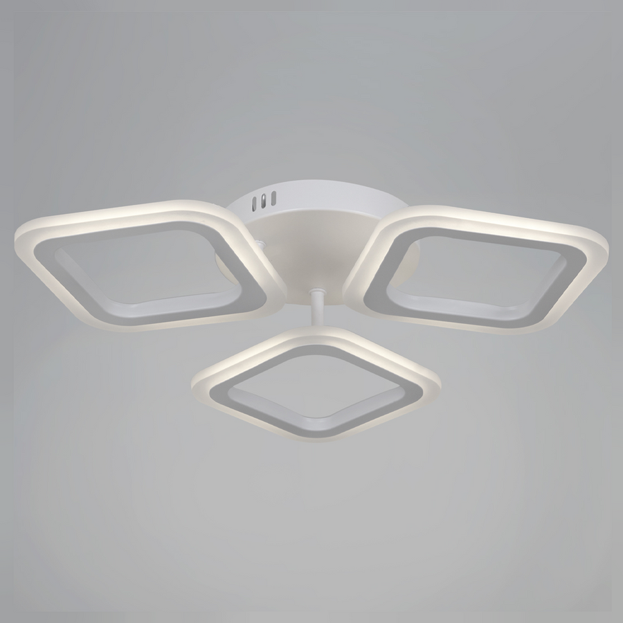 LED lustr ERIKA 20W, 3 čtverce, neutrální světlo 4000k, bílé, kovové a akrylové aplikované LED lustry Výchozí název Alessandro Design