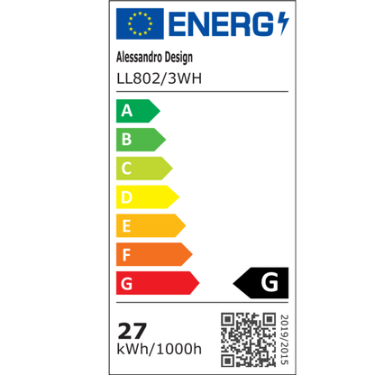 VELKÝ LED lustr 27W, 3 kruhy, neutrální světlo, bílý
