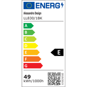 LED lustr s nastavitelným projektorem FISSO Camilla 49W, světlo 3000/4000/6000k, černé LED lustry Výchozí název Alessandro Design