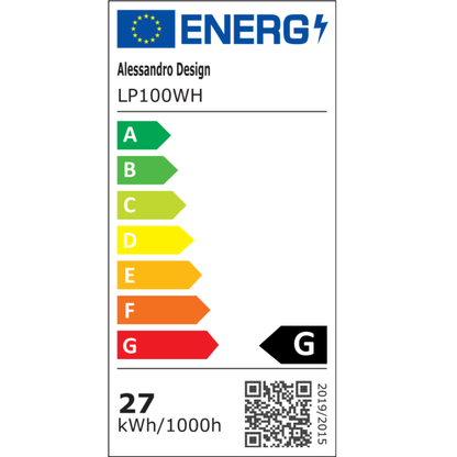 Usilon LED lampa, 48W, studené/teplé/neutrální světlo, kov a akryl, bílá veioze a výchozí název Designová lampa Alessandro