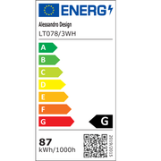 LED lustr s dálkovým ovládáním a krystalem LEILA 87W, 3 čtverce, studené/teplé/neutrální světlo, stmívatelné, bílý LED lustr s dálkovým ovládáním Výchozí název Alessandro Design