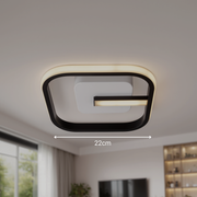 LED lustr VICTORIA 19W, čtvercový, studené/teplé/neutrální světlo, černá, bílá LED lustr Výchozí název Alessandro Design