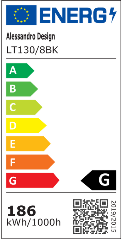 LED lustr s dálkovým ovládáním ELLA 186W, 8 čtverců, studené/teplé/neutrální světlo, stmívatelné, černé LED lustry s dálkovým ovládáním Výchozí název Alessandro Design