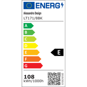 LED lustr s dálkovým ovládáním LINEX, 108W, 8 prvků, studené/teplé/neutrální světlo, stmívatelné, černé LED lustry s dálkovým ovládáním Výchozí název Alessandro Design