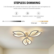LED lustr s dálkovým ovládáním LILY 40W, 3 Elements, Studené/Teplé/Neutrální světlo, Stmívatelné, Bílý LED lustr s dálkovým ovládáním Výchozí název Alessandro Design