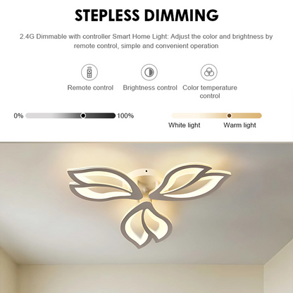 LED lustr s dálkovým ovládáním LILY 40W, 3 Elements, Studené/Teplé/Neutrální světlo, Stmívatelné, Bílý LED lustr s dálkovým ovládáním Výchozí název Alessandro Design