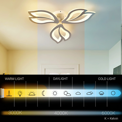 LED lustr s dálkovým ovládáním LILY 40W, 3 Elements, Studené/Teplé/Neutrální světlo, Stmívatelné, Bílý LED lustr s dálkovým ovládáním Výchozí název Alessandro Design