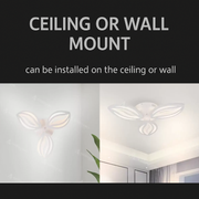 LED lustr s dálkovým ovládáním ORCHID 40W, 3 okvětní lístky, studené/teplé/neutrální světlo, stmívatelné, bílý LED lustr s dálkovým ovládáním Výchozí název Alessandro Design