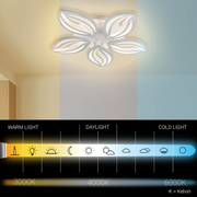 LED lustr s dálkovým ovládáním ORCHID 66W, 5 okvětních lístků, studené/teplé/neutrální světlo, stmívatelné, bílý LED lustr s dálkovým ovládáním Výchozí název Alessandro Design