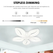 LED lustr s dálkovým ovládáním ORCHID 66W, 5 okvětních lístků, studené/teplé/neutrální světlo, stmívatelné, bílý LED lustr s dálkovým ovládáním Výchozí název Alessandro Design