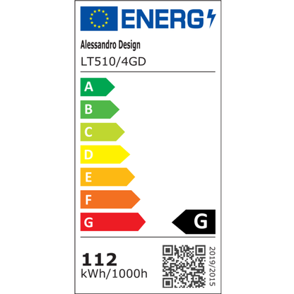 Lustra LED cu Telecomanda RINOVA, 4 cercuri, 112W, Lumina Calda/Rece/Neutra, Dimabila, Auriu Lustre LED cu Telecomanda Default Title Alessandro Design