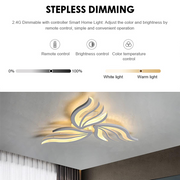 LED lustr s dálkovým ovládáním SAKURA 37W, 3 okvětní lístky, studené/teplé/neutrální světlo, stmívatelné, bílý LED lustr s dálkovým ovládáním Výchozí název Alessandro Design