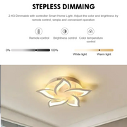 LED lustr s dálkovým ovládáním LOTUS 54W, 5 okvětních lístků, studené/teplé/neutrální světlo, stmívatelné, bílý LED lustr s dálkovým ovládáním Výchozí název Alessandro Design