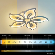 LED lustr s dálkovým ovládáním JASMINE 66W, 5 okvětních lístků, studené/teplé/neutrální světlo, stmívatelné, bílý LED lustr s dálkovým ovládáním Výchozí název Alessandro Design