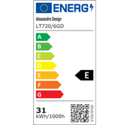 Lustra LED cu Telecomanda MARIA, 6 Elemente, 31W, Lumina Calda/Rece/Neutra 3000K/4000K/6000K, Dimabila, Auriu si Negru, Metal Lustre LED cu Telecomanda Default Title Alessandro Design