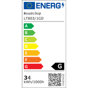 Závěsný LED lustr, ANINA, 34W, 1 kruh, Průměr 50 cm, Studené/Teplé/Neutrální světlo 3000K/4000K/6000K, Stmívatelné, Lesklá zlatá bílá, Nastavitelná výška, Kovové a akrylové LED lustry s dálkovým ovládáním Výchozí název Alessandro Design
