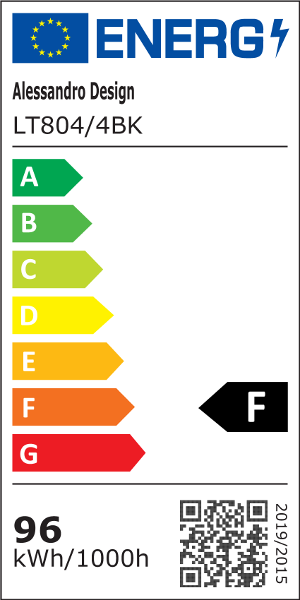 LED lustr s dálkovým ovládáním SUSAN 96W, 4 čtverce, studené/teplé/neutrální světlo, stmívatelné, černá