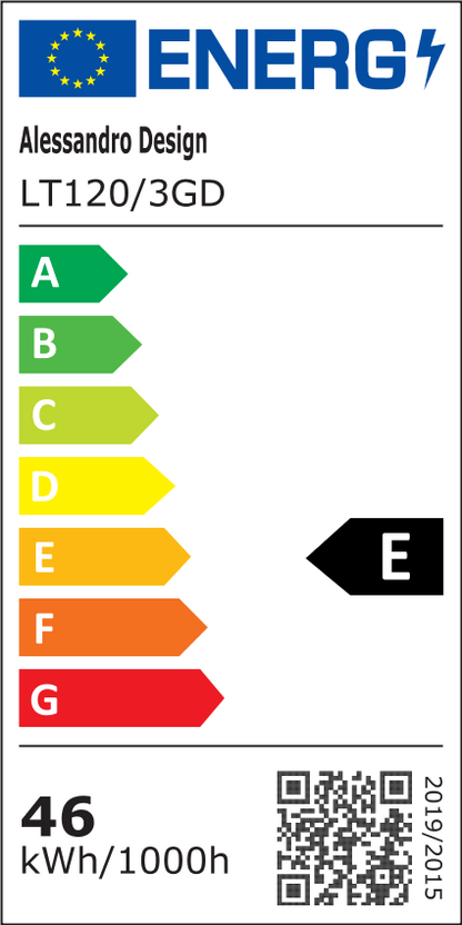 LED lustr s dálkovým ovládáním KILLIAN 46W, 3 kruhy, studené/teplé/neutrální světlo 3000K/4000K/6000K, stmívatelné, zlato bílé LED lustry s dálkovým ovládáním Výchozí název Alessandro Design
