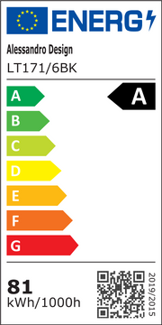 LED lustr s dálkovým ovládáním LINEX, 81W, 6 prvků, lineární, studené/teplé/neutrální světlo, stmívatelné, černé LED lustry s dálkovým ovládáním Výchozí název Alessandro Design