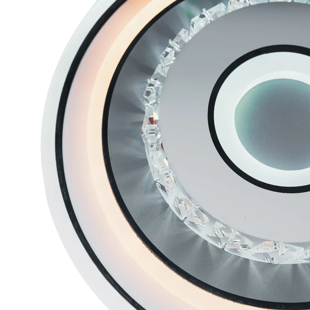 Křišťálový LED lustr MITA 28W, Průměr 20cm, Kulatý, Studené/Teplé/Neutrální světlo, Bílé LED Lustry Výchozí název Alessandro Design