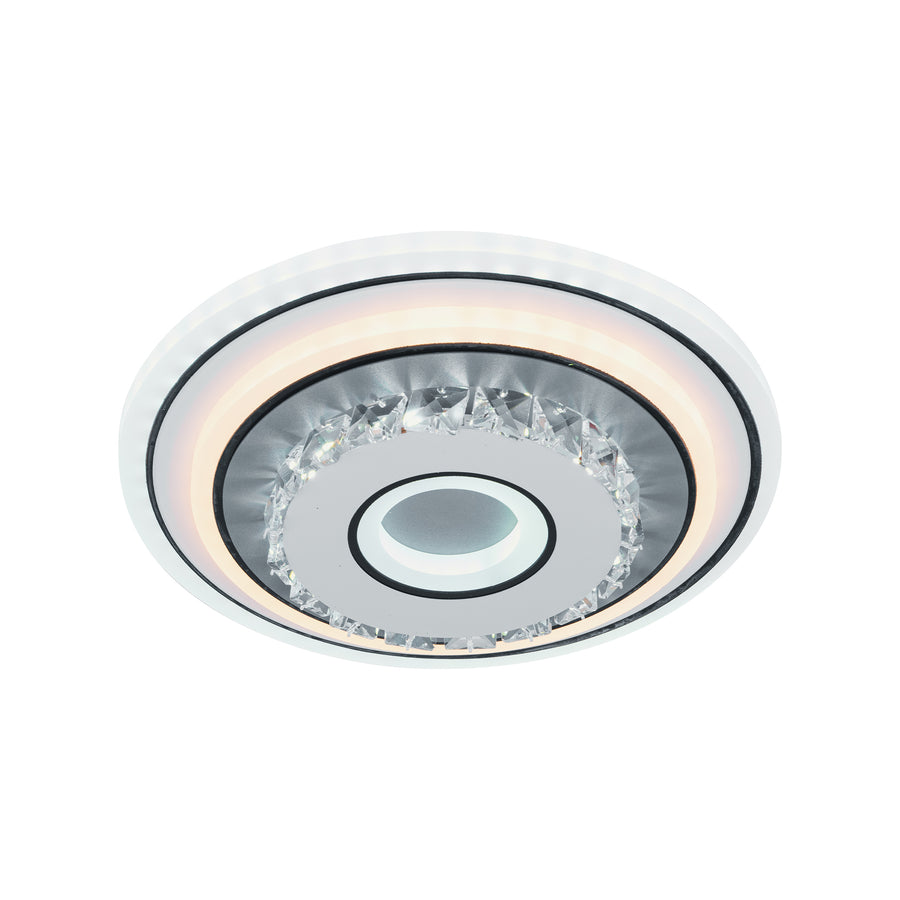 Křišťálový LED lustr MITA 28W, Průměr 20cm, Kulatý, Studené/Teplé/Neutrální světlo, Bílé LED Lustry Výchozí název Alessandro Design