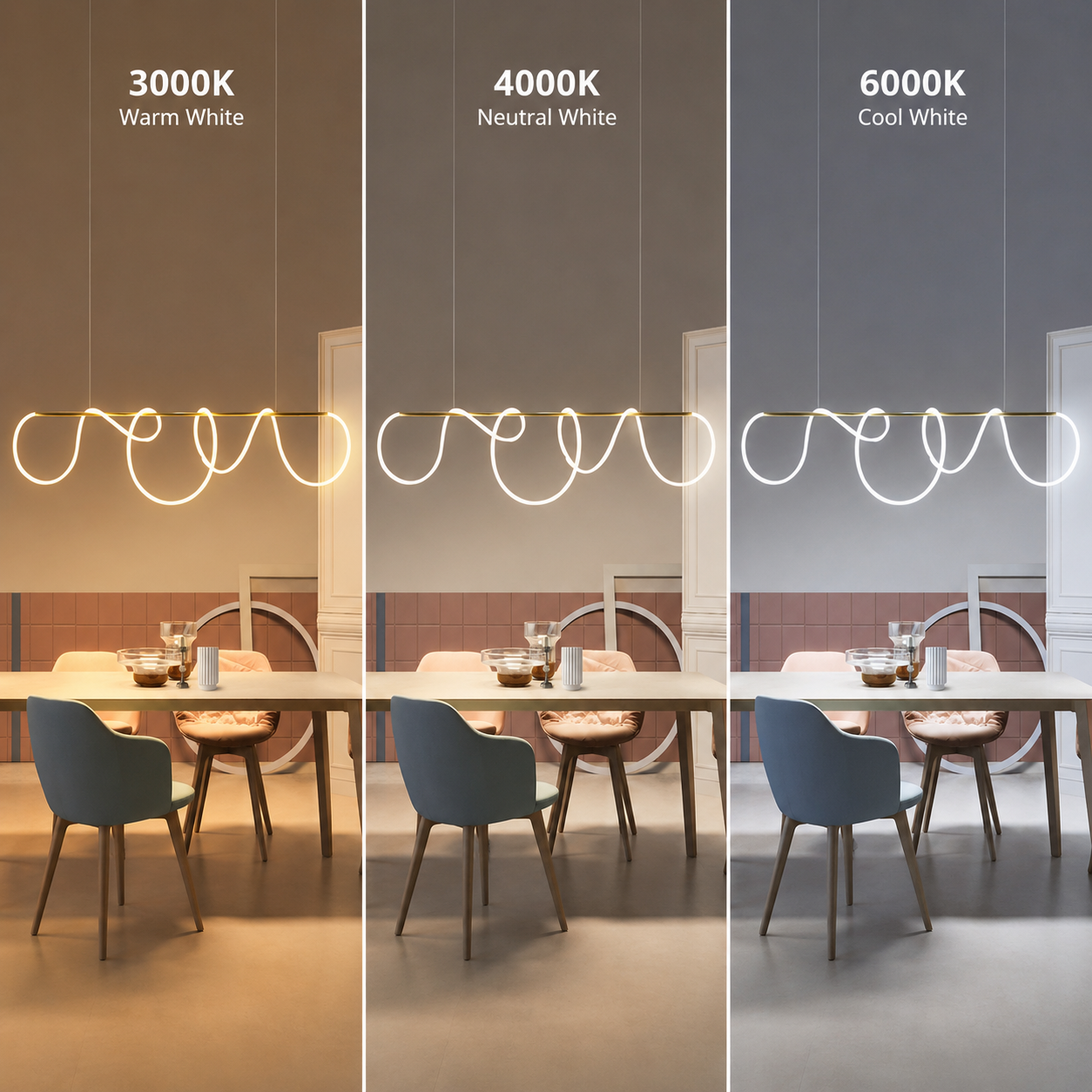 DIVINO LED lustr s flexibilní silikonovou trubicí - 62W, nastavitelné světlo, zlaté moderní lustry Výchozí název Alessandro Design