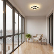 MODERNÍ LED Lustr 25W, Rozměry 19,5x19,5 cm, Čtvercový, Studené/Teplé/Neutrální světlo, Černé LED Lustry Výchozí název Alessandro Design