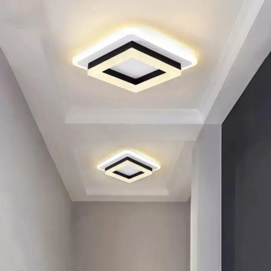 MODERNÍ LED Lustr 25W, Rozměry 19,5x19,5 cm, Čtvercový, Studené/Teplé/Neutrální světlo, Černé LED Lustry Výchozí název Alessandro Design