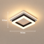 MODERNÍ LED lustr 25W, Rozměry 19,5x19,5 cm, Čtvercový, Studené/Teplé/Neutrální světlo, Černá