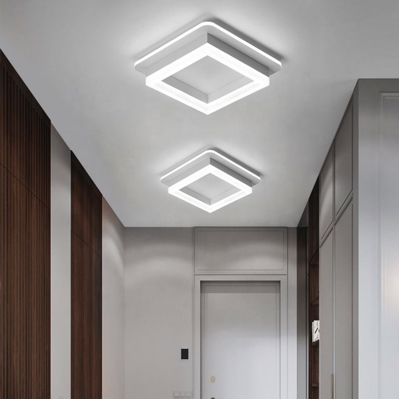 MODERNÍ LED lustr 26W, velikost 19,5x19,5, čtvercový, studené/teplé/neutrální světlo, bílý LED lustr Výchozí název Alessandro Design