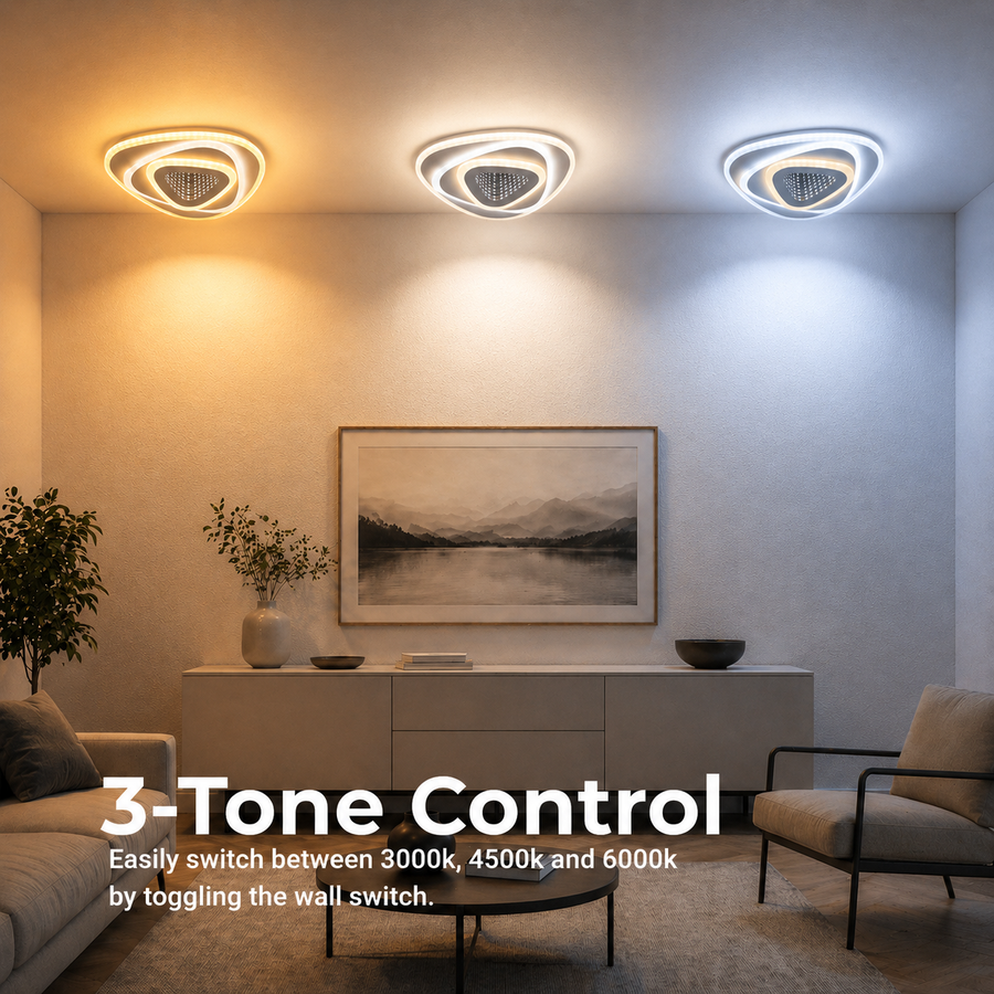 LED lustr NEXA Triangle 3D 40W, bílý, studené/teplé/neutrální světlo LED lustry Výchozí název Alessandro Design