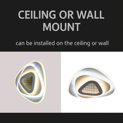 LED lustr NEXA Triangle 3D 40W, bílý, studené/teplé/neutrální světlo LED lustry Výchozí název Alessandro Design