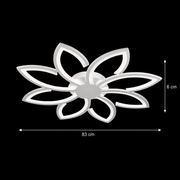 Lustra LED cu telecomanda BLUM, 108W, lumina Rece/Calda/Neutra, Dimabila, Alb, Metal si Acril