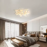LED lustr s dálkovým ovládáním LOTUS 91W, 9 okvětních lístků, studené/teplé/neutrální světlo, stmívatelné, bílý LED lustr s dálkovým ovládáním Výchozí název Alessandro Design