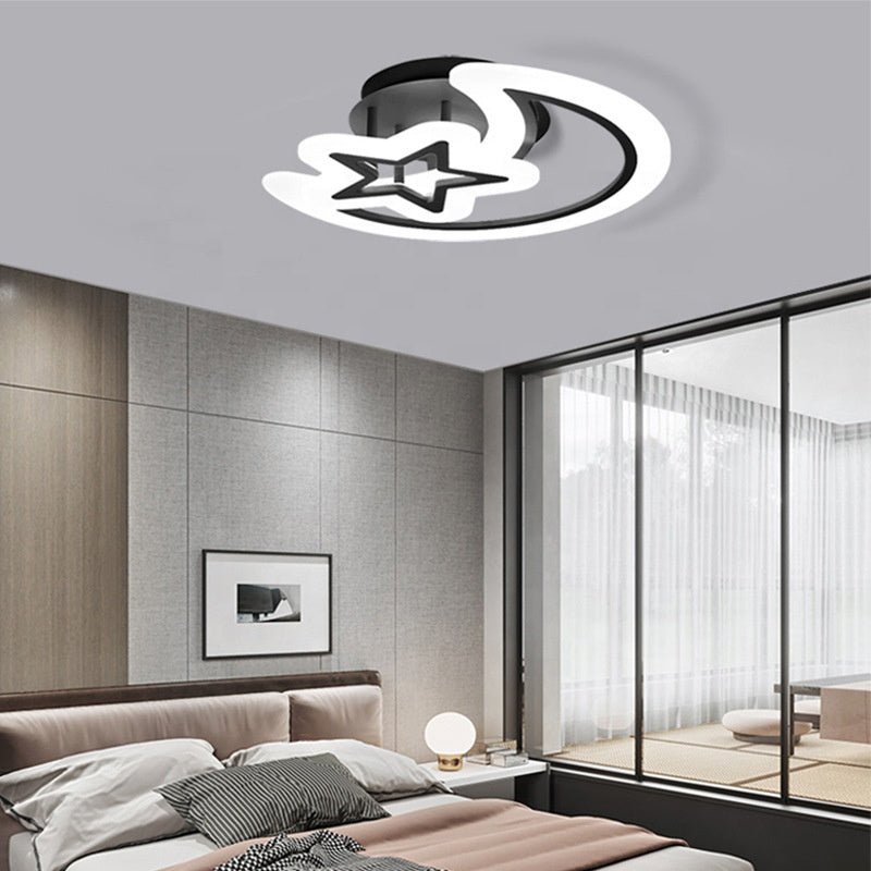 LED lustr s dálkovým ovládáním MOON AND STAR 59W, 2 Elements, Studené/Teplé/Neutrální světlo, Stmívatelné, Černé LED lustry s dálkovým ovládáním Výchozí název Alessandro Design