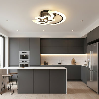 LED lustr s dálkovým ovládáním MOON AND STAR 59W, 2 Elements, Studené/Teplé/Neutrální světlo, Stmívatelné, Černá