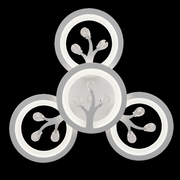 LED lustr s dálkovým ovládáním a krystalem DAISY 53W, 4 Elements, Studené/Teplé/Neutrální světlo, Stmívatelné, Bílá