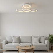 LED lustr s dálkovým ovládáním a krystalem DAISY 53W, 4 Elements, Studené/Teplé/Neutrální světlo, Stmívatelné, Bílý LED lustr s dálkovým ovládáním Výchozí název Alessandro Design