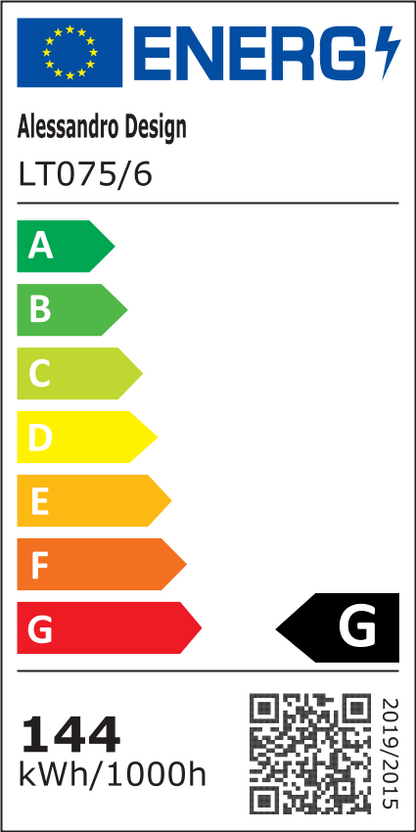 LED lustr s dálkovým ovládáním a krystalem NOVA ROTONDA RGB 144W, 6 kruhů, Studené/Teplé/Neutrální světlo, Stmívatelné, Lesklý chrom