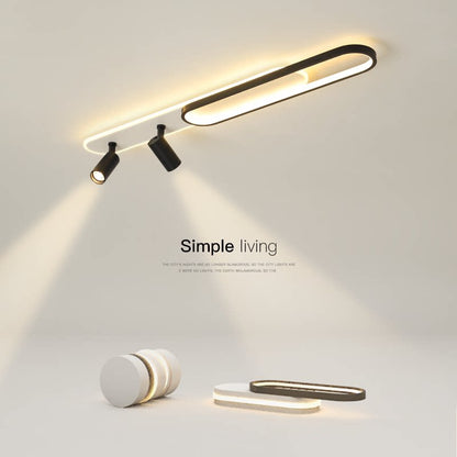 LED lustr s nastavitelným projektorem FISSO Camilla 70W, studené/teplé/neutrální světlo, černé LED lustry Výchozí název Alessandro Design