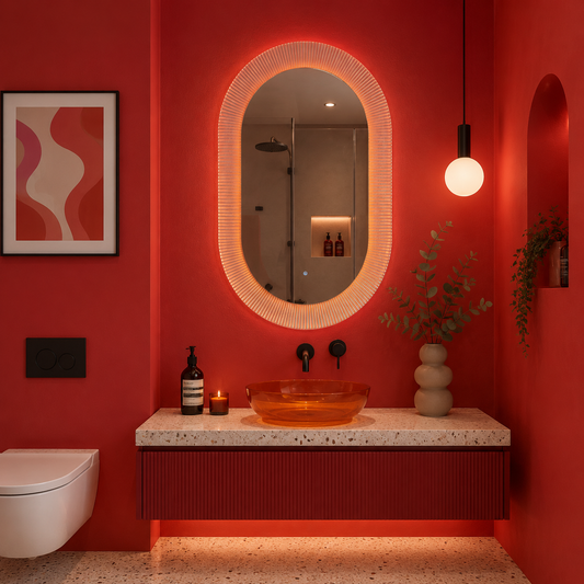 Giga LED zrcadlo, 80x60cm, Silver, Touch, 6000K light