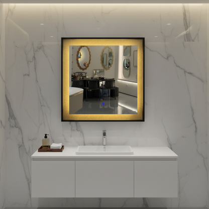 Giga LED zrcadlo, 80x60cm, Silver, Touch, 6000K light