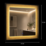 Giga LED zrcadlo, 80x60cm, Silver, Touch, 6000K light